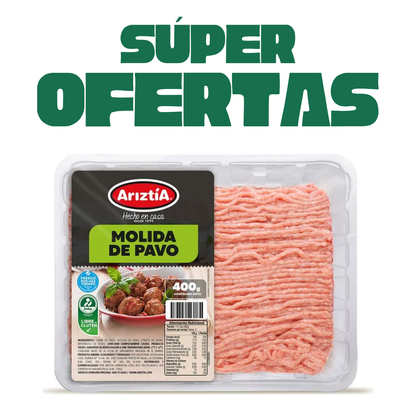 Carne Molida De Pavo Fresca Ariztia, 400g en Super Ofertas