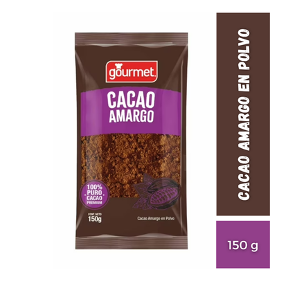Cacao Amargo En Polvo Gourmet, 150g