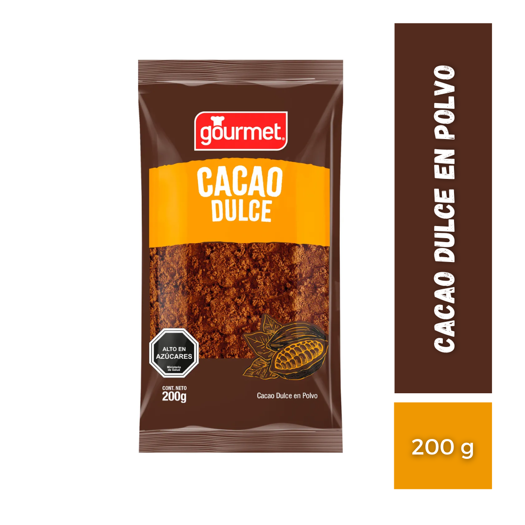 Cacao Dulce En Polvo Gourmet, 200g