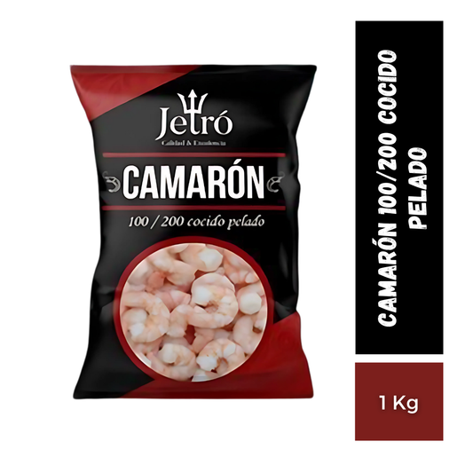 Camaron 100/200 Cocido Pelado, 1Kg