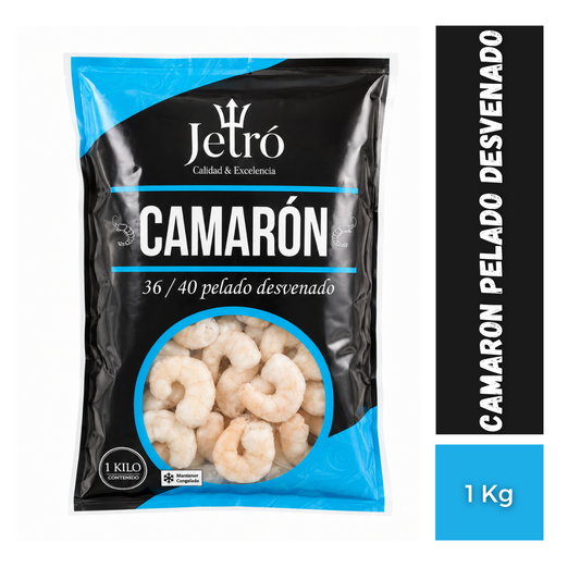 Camarón 36/40 Pelado Desvenado, 1Kg