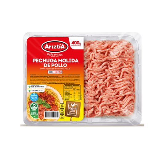Carne Molida De Pechuga De Pollo Fresco Ariztia, 400g