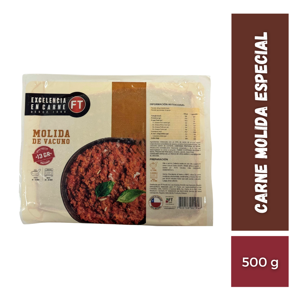 Molida de vacuno, 500g