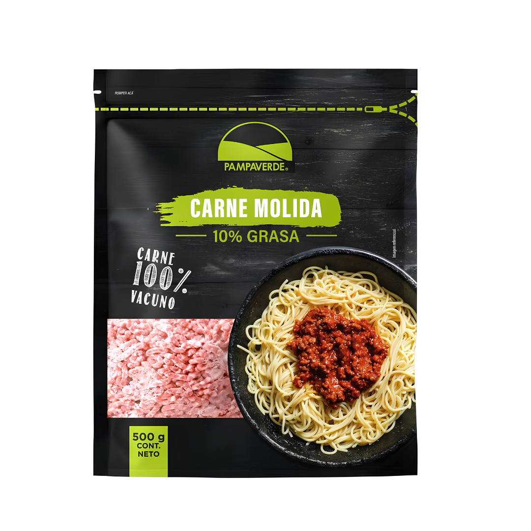 Carne Molida de Vacuno 10% Pampaverde, 500g