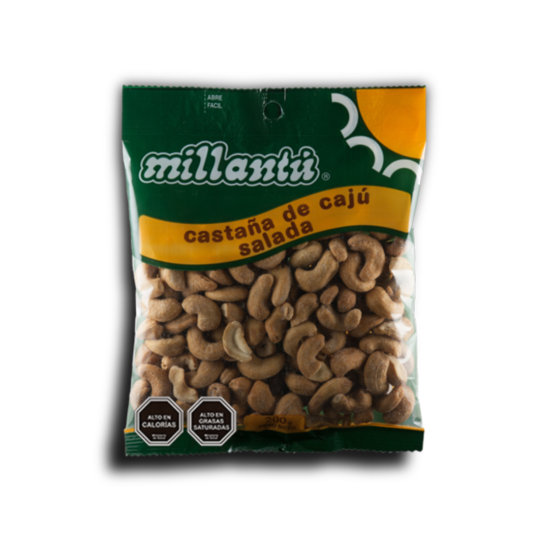 Castaña De Cajú Salada Millantu, 200g