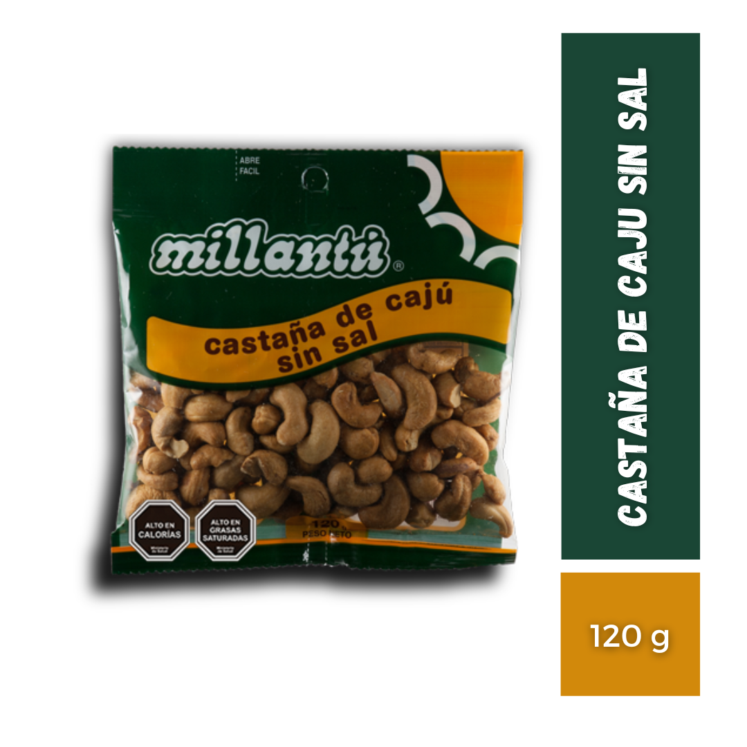 Castaña De Cajú Sin Sal Millantu, 120g