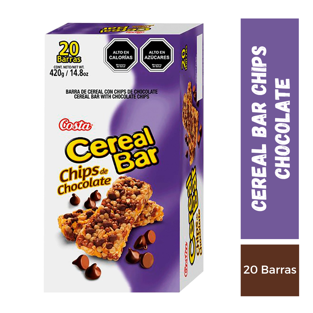 Cereal bar chips chocolate