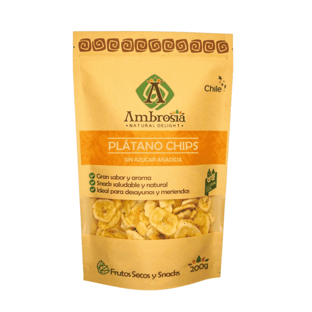 Chips De Platanos Sin Azucar, 200g