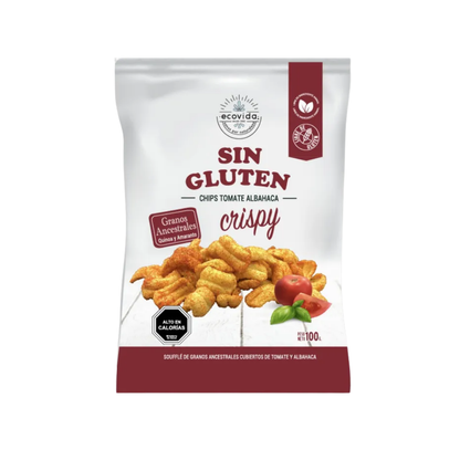 Chips Tomate Albahaca EcoVida, 100g