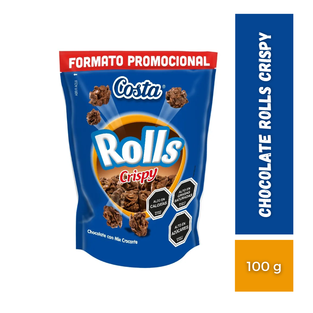 Chocolate Rolls Crispy, 100g