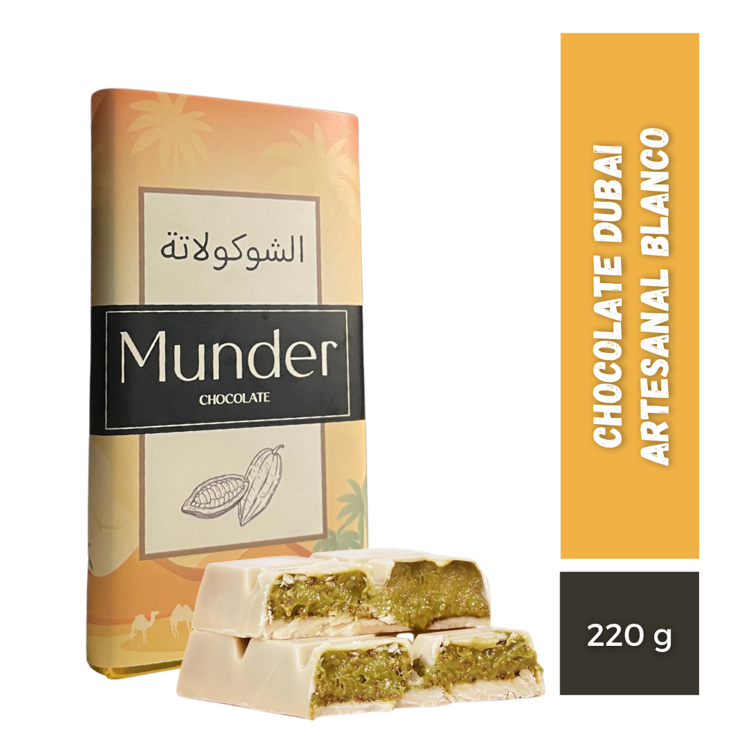 Chocolate Dubai Artesanal Blanco, 220g