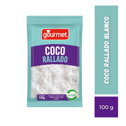 Coco Rallado Blanco Gourmet, 100g
