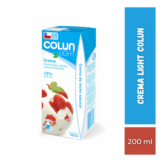 Crema de Leche Light Colun, 200ml