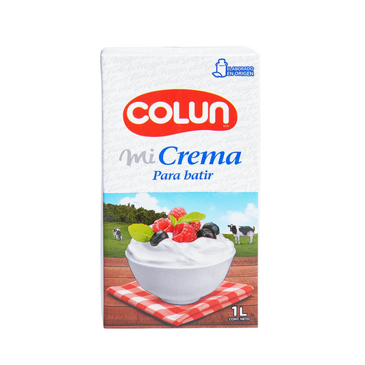 Crema de Leche Para Batir Colun, 1L