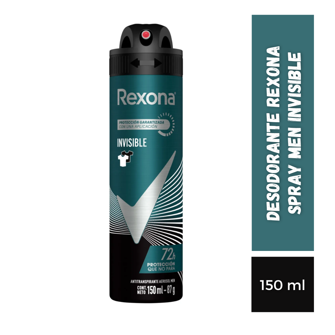 Desodorante Rexona Spray Men Invisible, 150ml