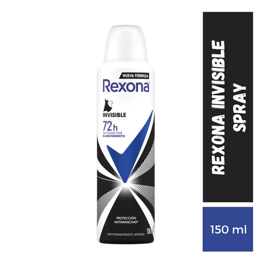 Desodorante Rexona Spray Invisible, 150ml