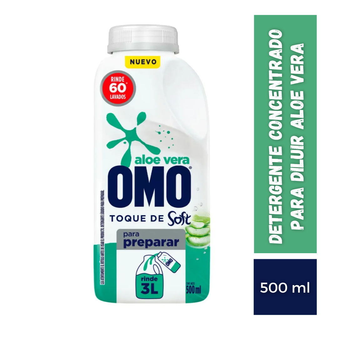 Detergente Concentrado Para Diluir Aloe Vera Omo, 500ml