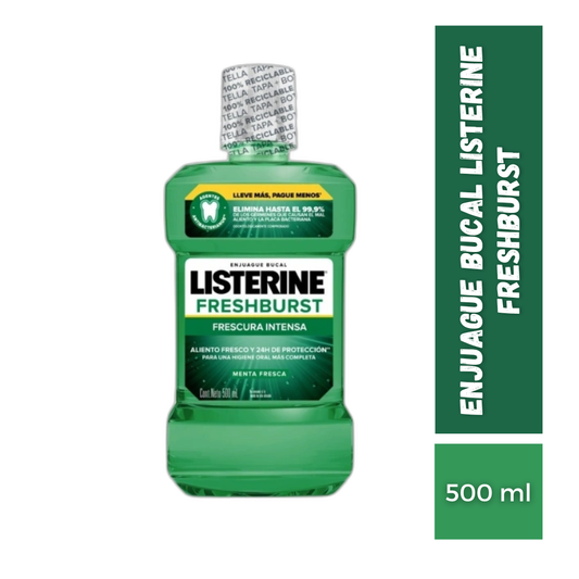 Enjuague Bucal Listerine Freshburst, 500ml