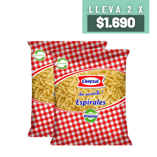 Promoción Espirales Carozzi Pack 2