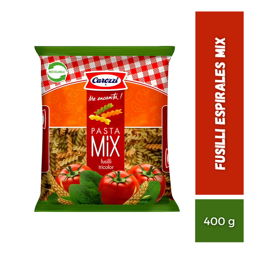 Fusilli Espirales Mix Carozzi, 400g