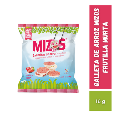 Galleta de Arroz Mizos Frutilla Murta, 16g
