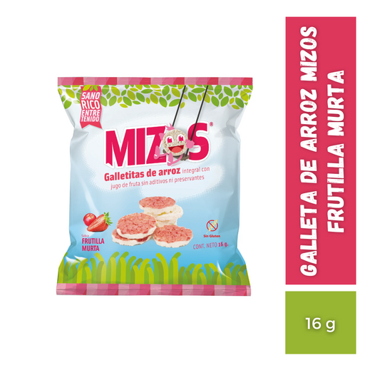 Galleta de Arroz Mizos Frutilla Murta, 16g