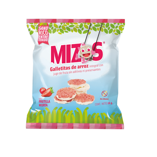 Galleta de Arroz Mizos Frutilla Murta, 16g