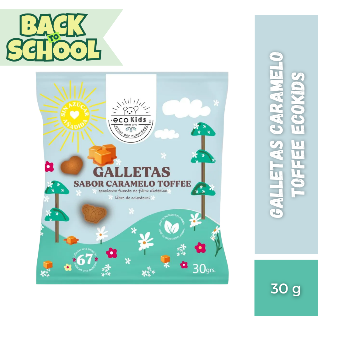Galletas Caramelo Toffee EcoKids, 30g