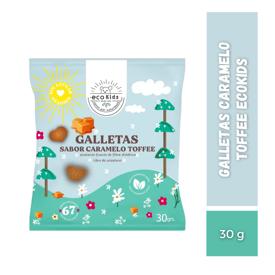 Galletas Caramelo Toffee EcoKids, 30g