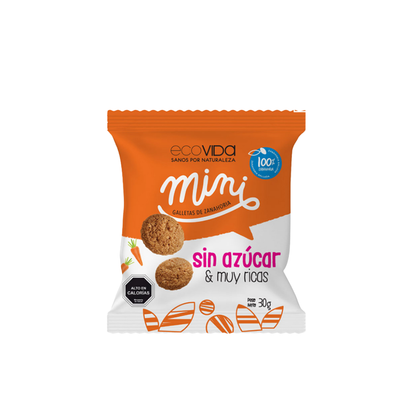 Galletas Mini Sin Azúcar Zanahoria EcoVida, 30g