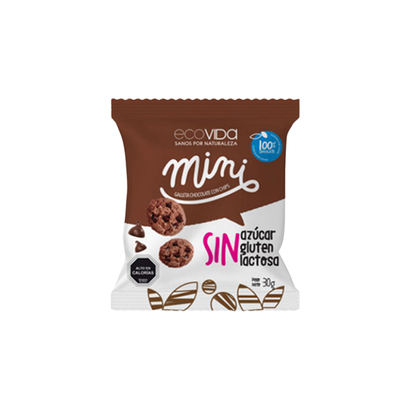 Galletas Mini Sin Gluten Chocolate Chips EcoVida, 30g