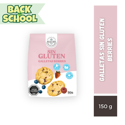 Galletas Sin Gluten Berries EcoVida, 150g