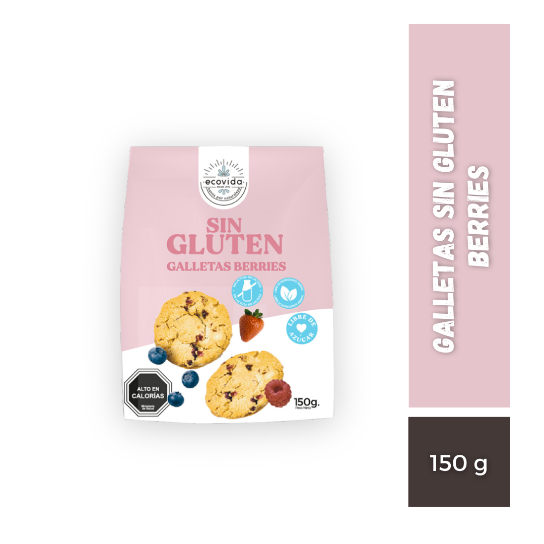 Galletas Sin Gluten Berries EcoVida, 150g