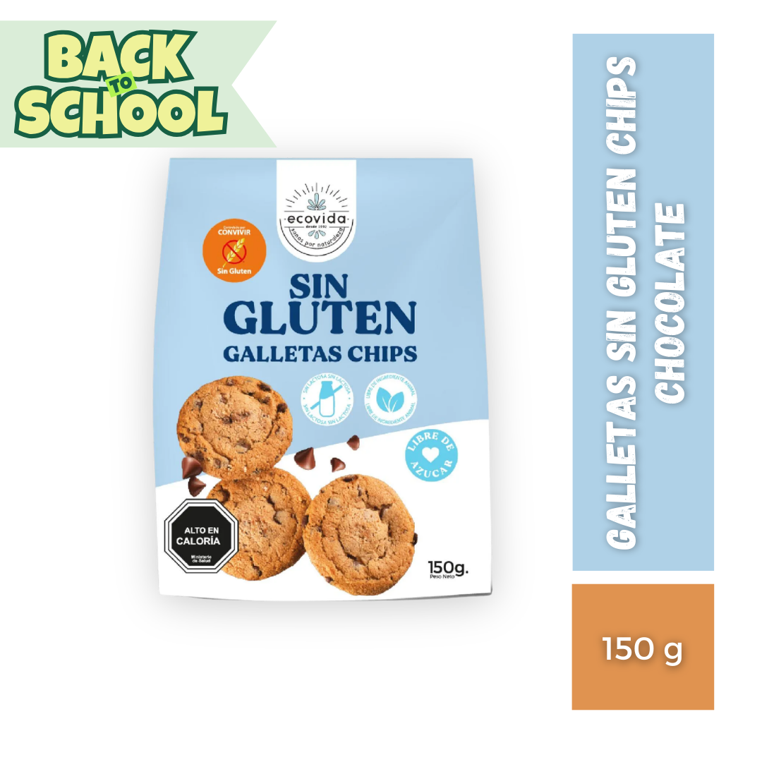 Galletas Sin Gluten Chips Chocolate EcoVida, 150g