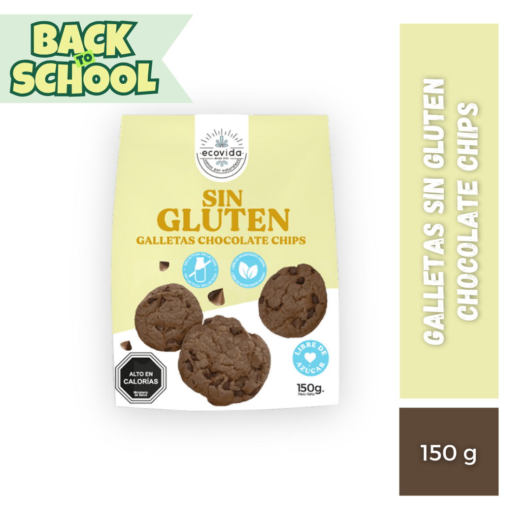 Galletas Sin Gluten Chocolate Chips EcoVida, 150g