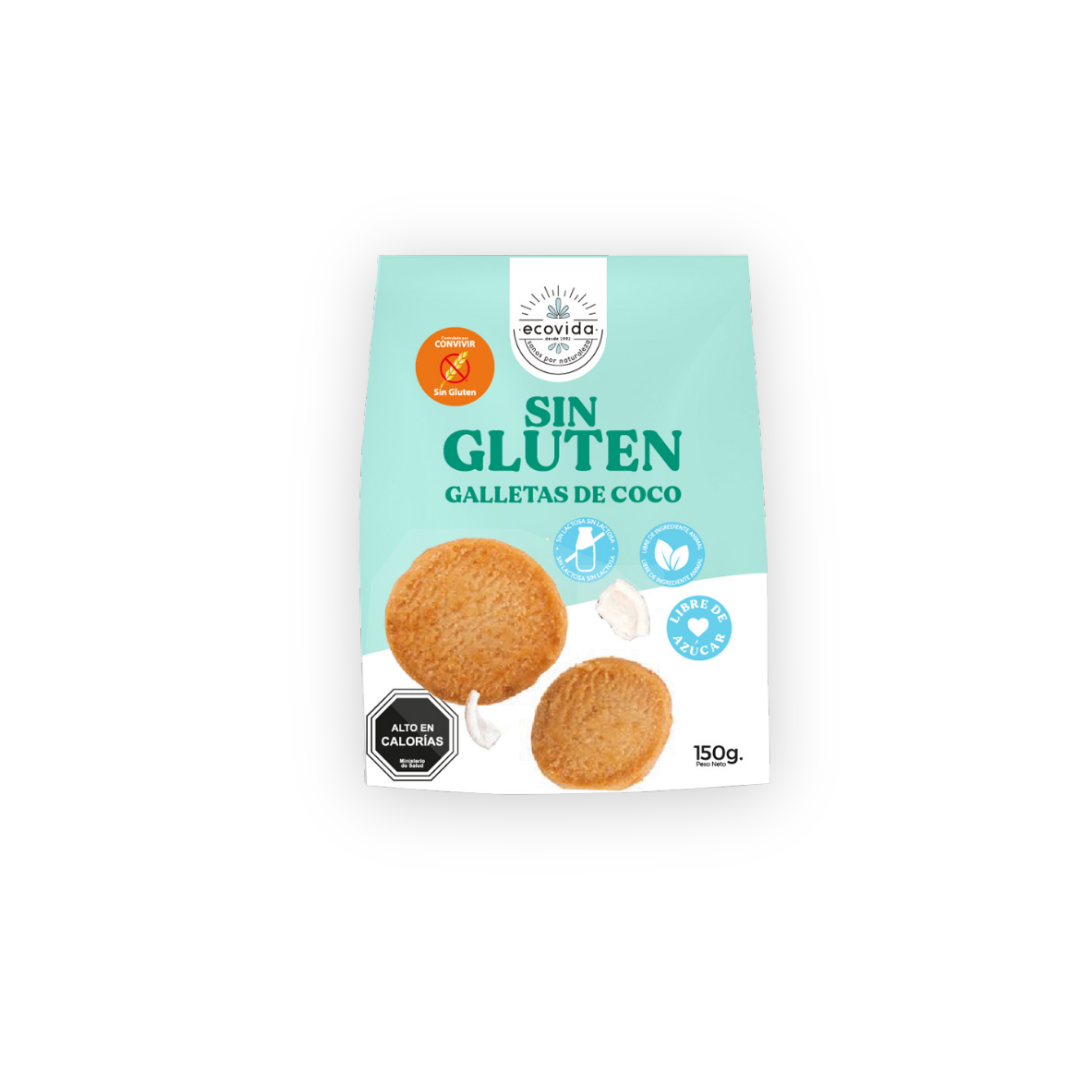 Galletas Sin Gluten Coco EcoVida, 150g