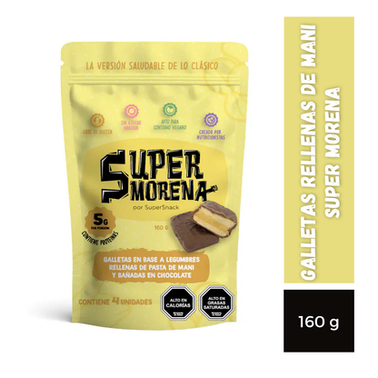 Galletas Rellenas de Maní Super Morena, 160g