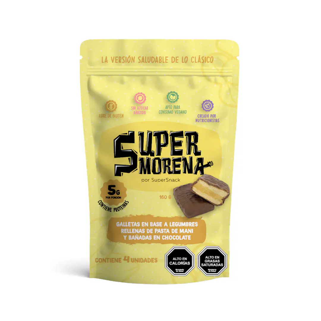 Galletas Rellenas de Maní Super Morena, 160g