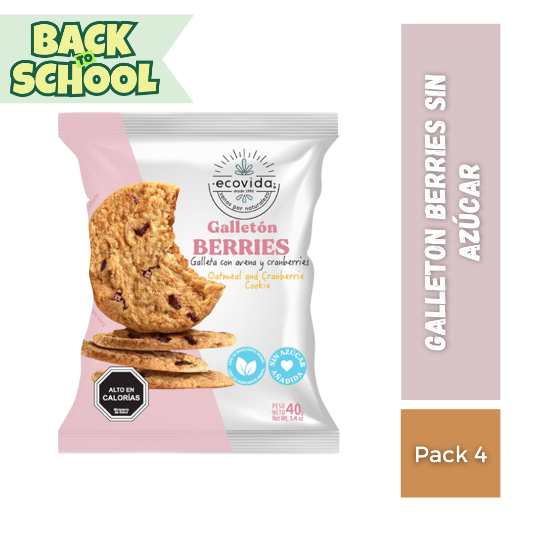 Galleton Berries Sin Azucar EcoVida, Pack 4