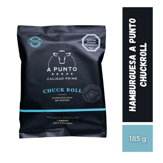 Hamburguesa A Punto Chuckroll, 185g
