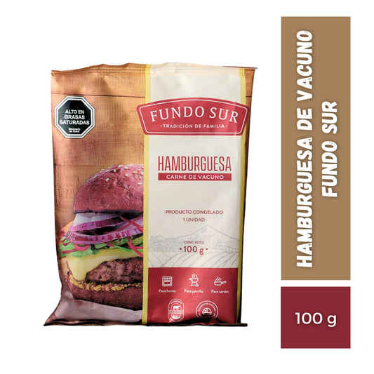 Hamburguesa de Vacuno Fundo Sur, 100g