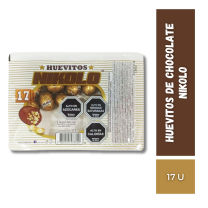 Huevitos De Chocolate Nikolo, 17u