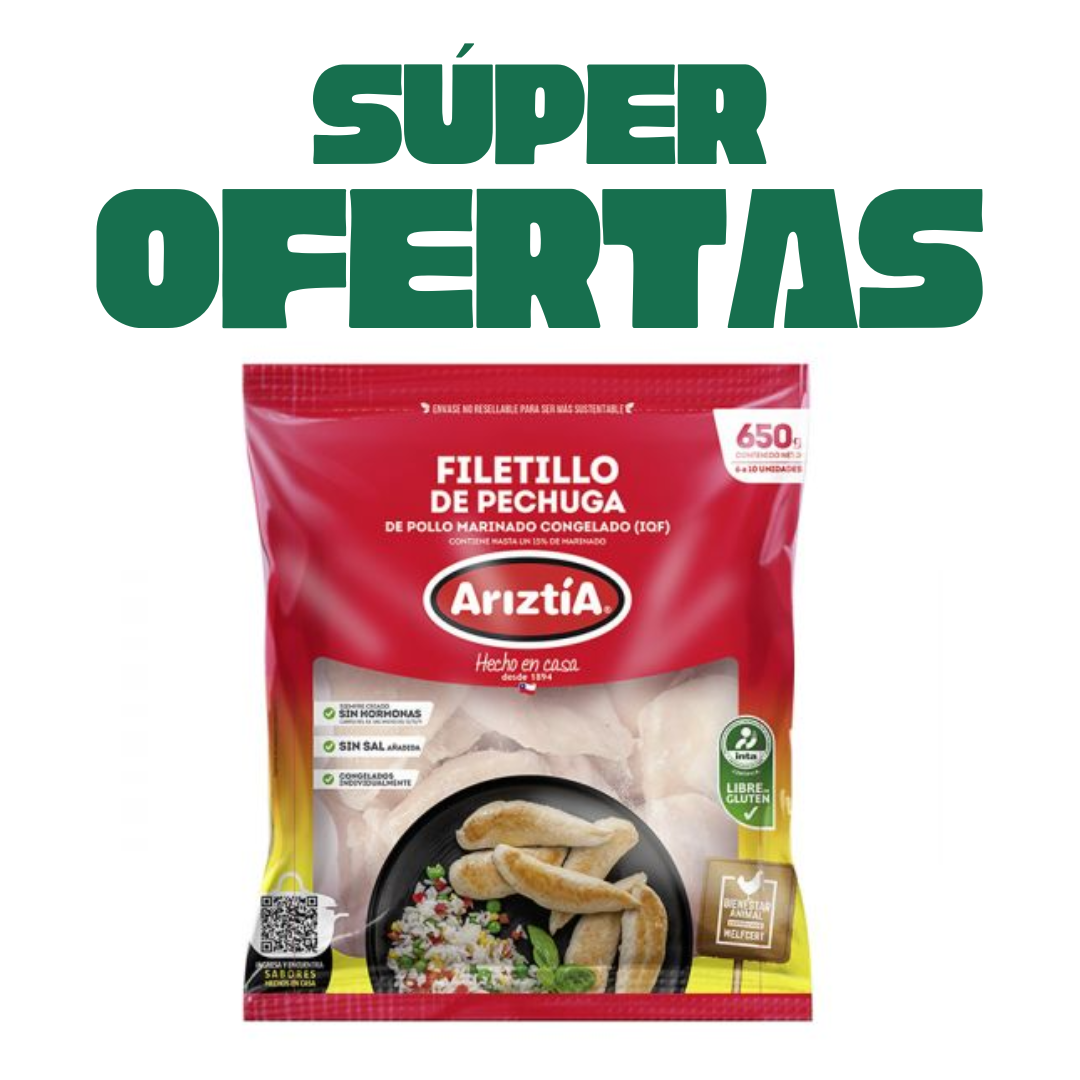 Filetitos De Pollo Ariztia, 650g