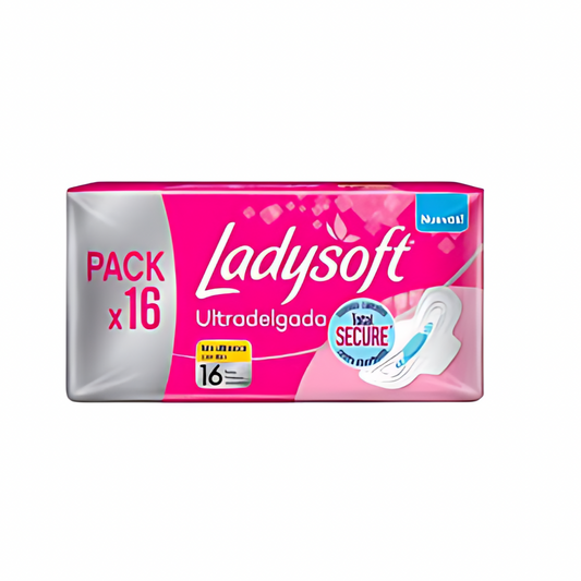 Toalla Femenina Ladysoft Dia Ultradelgada Tela Ultraseca, 16u