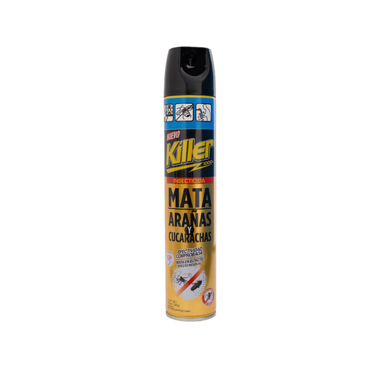 Insecticida Aerosol Mata Arañas y Cucarachas Killer, 390ml