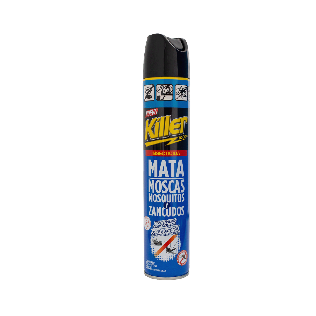 Insecticida Aerosol Mata Moscas y Zancudos Killer, 390ml