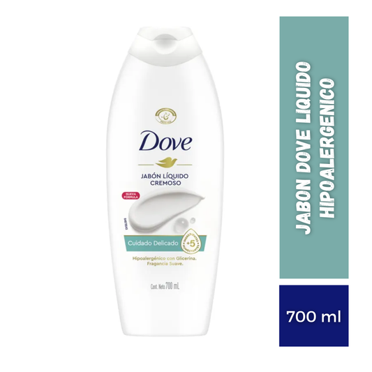 Jabón Dove Líquido Hipoalergénico, 700ml