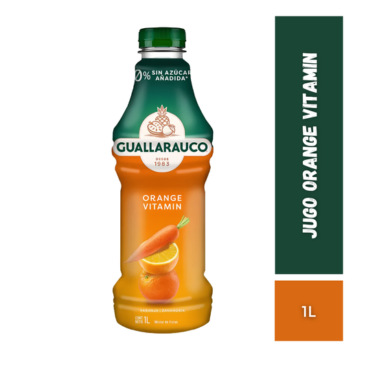 Jugo Guallarauco Sin Azúcar Orange Vitamin 1 L