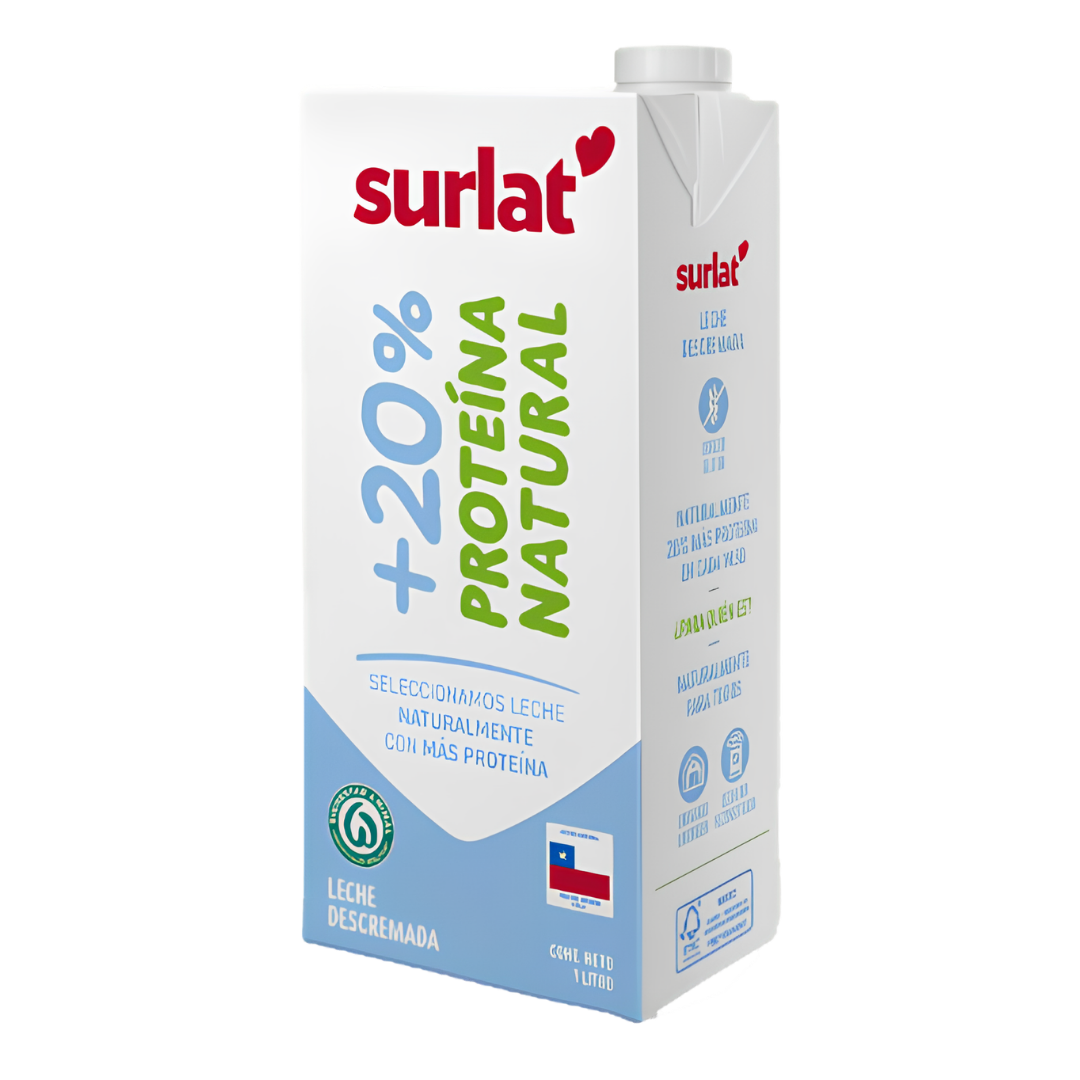 Leche Descremada +20% Proteína Surlat, 1L