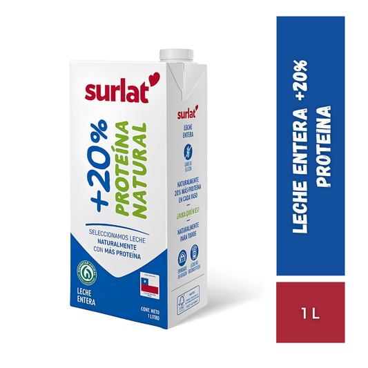Leche Entera +20% Proteína Surlat, 1L